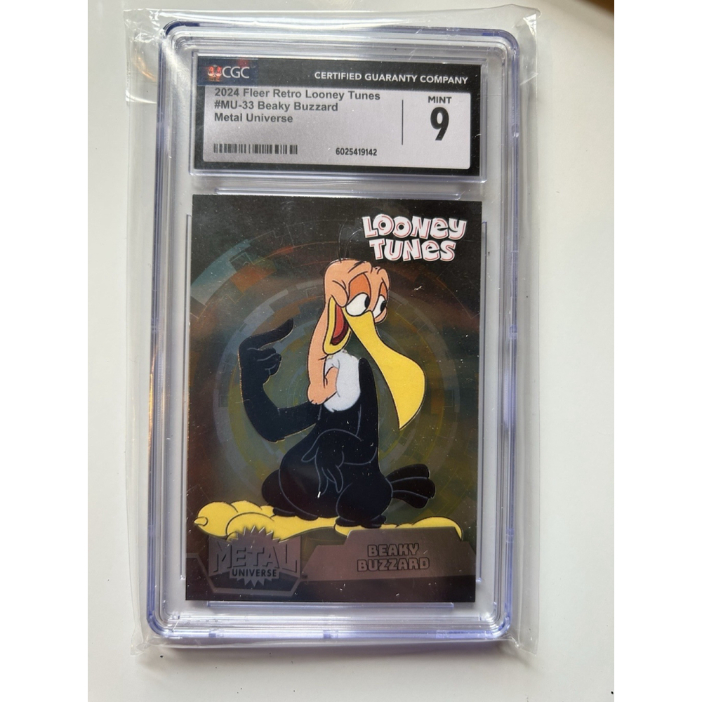 2024 Fleer Retro Looney Tunes #MU-33 Beaky Buzzard CGC 9 Mint Holographic Card - Picture 4 of 4